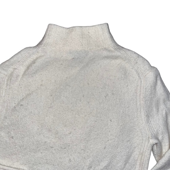 J. Crew Point Sur Supersoft Yarn Mock Neck Knit Sweater Neutral Cream - Picture 4 of 7